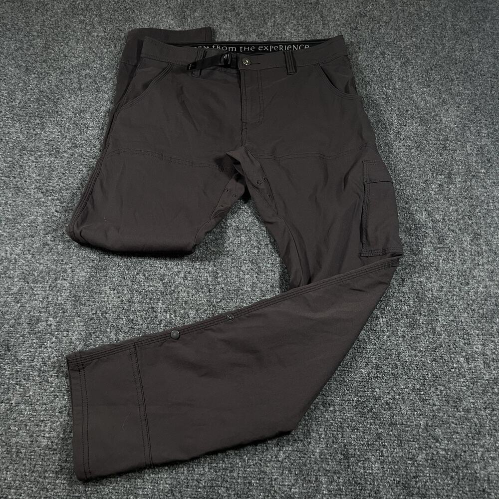 Prana Stretch Zion II Straight Fit Pants Mens 32x31 Hiking Outdoors Gray